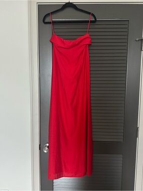 Alter’D state red strapless dress